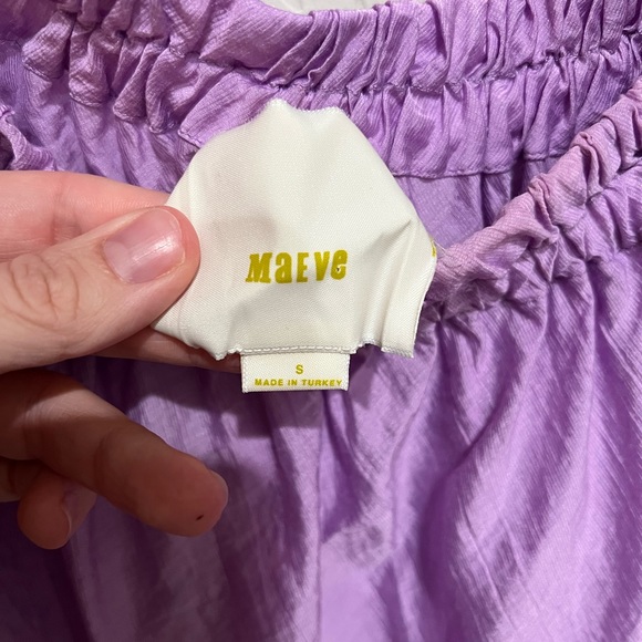 Maeve for Anthropologie Lilac Leonie One Shoulder Top Size Small - Picture 5 of 9